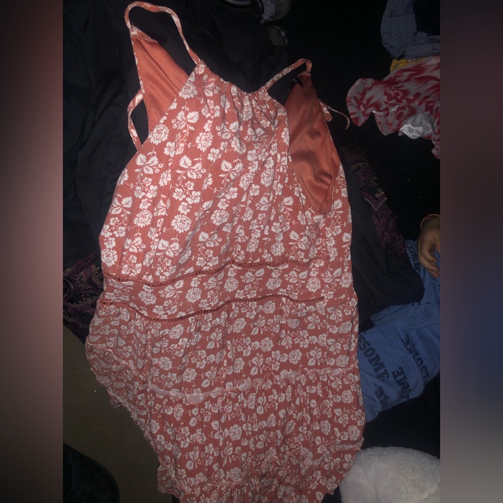 Orange brown dress